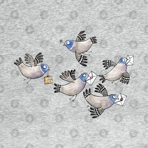 Brieftauben - Racing Pigeon - Taube - Dove - Muster - Pattern by JunieMond